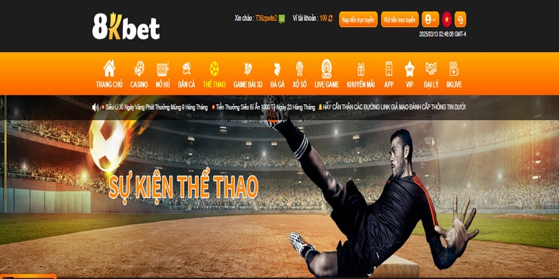 Thể Thao 8KBET điểm đến lý tưởng cho anh em đam mê cá cược trực tuyến